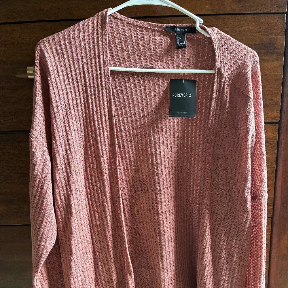 FOREVER21 Pink Textured Cardigan (New with Tags)